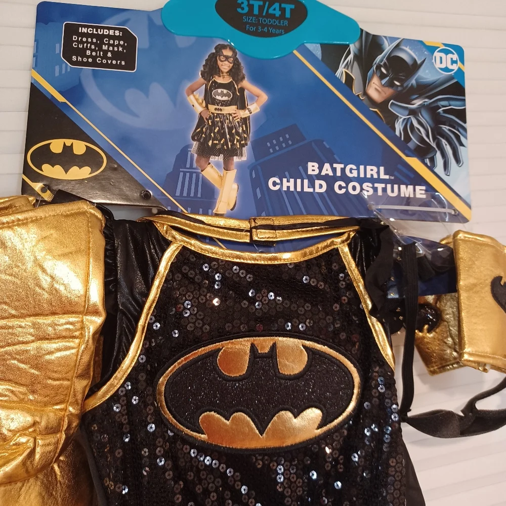 NWT.....DC Comics Batgirl Dress Costume, Compleat Set.